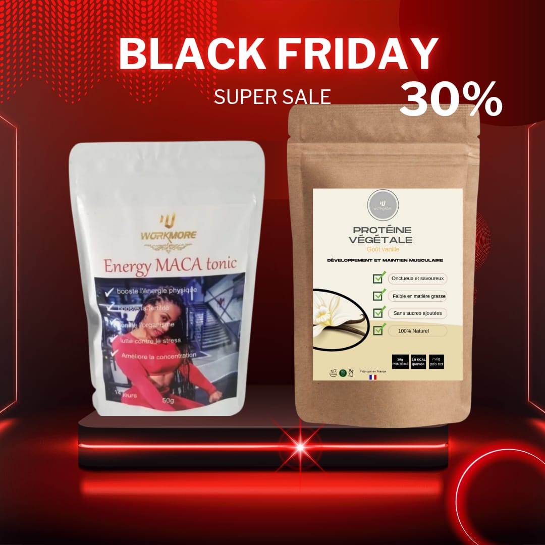 Pack Tonus & Performance Maca & ProtĂ©ine Vanille đȘ (Black Friday -30 %)