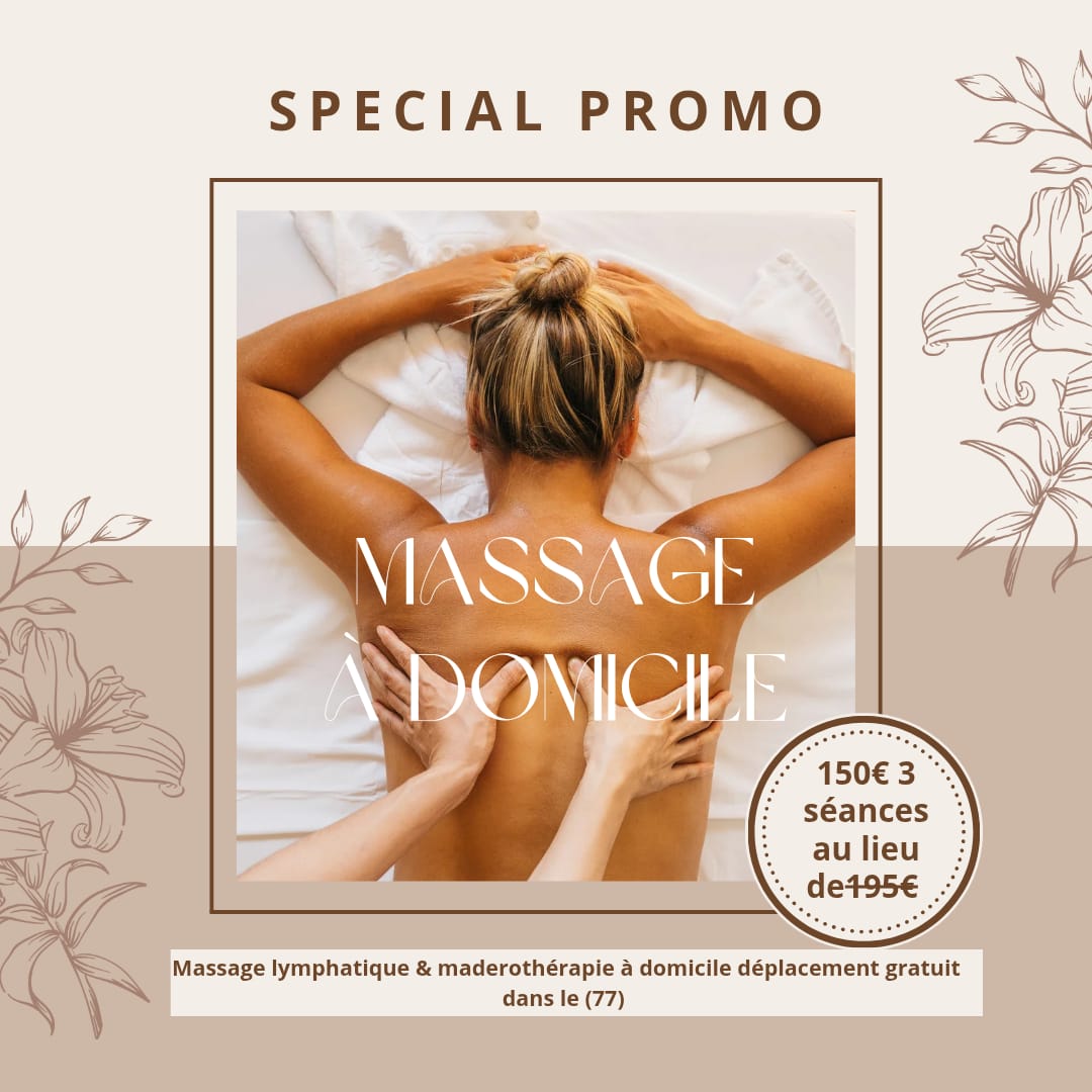Massage à domicile (77) Promo 3 séances pour 150 € (au lieu de 195 €)